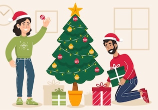 cartoon christmas tree
