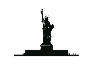 statue of Liberty silhouettes